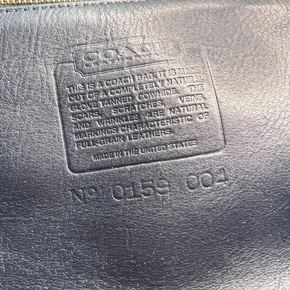 Coach Vintage Madison Top Handle Satchel Doctor Bag Navy Blue Made USA Classic - Picture 14 of 14